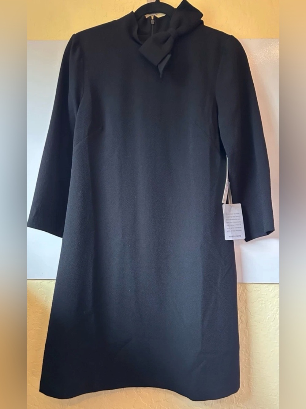 NWT Eliza J Black Neck Bow Shift Dress size 14 (UK 18)